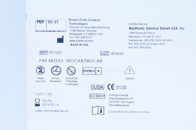 Medtronic PK1002 PAK Ndle-Trocar/Trocar (x)